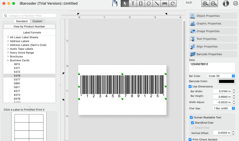 mac barcode software to produce barcodes 
